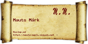 Mauts Márk névjegykártya